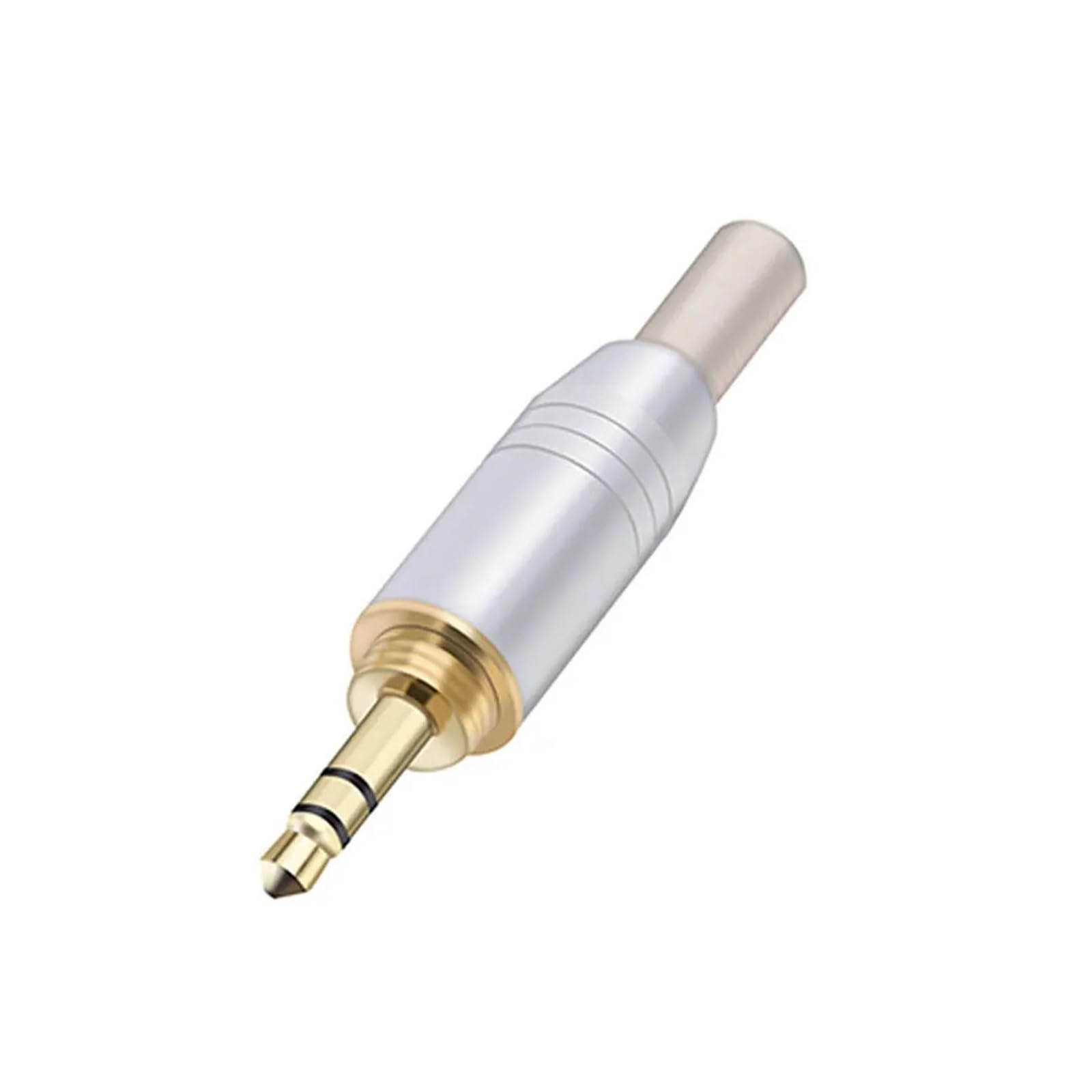 1pc Assemblaggio in alluminio Jack da 3,5 mm Maschio Spina a vite Connettore del cavo placcato in oro. Altoparlante audio stereo a 3 poli con molla(P1016 Black,10PCS)