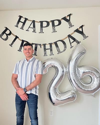 Image of Silver 6 Balloon, Number Balloons 40 Inch, 6th Balloons for Birthday Decorations, Silver Party Supplies 6 Birthday Balloon, Number 6 Balloon