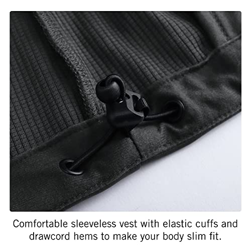 Baleaf Women's Lightweight Vest Softshell Sleeveless Jacket Windproof Stand Collar With Zipper Pockets Running Hiking Golf Gray L #TOP4