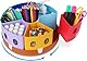 GAMENOTE Rotierende Stiftehalter Schreibtisch Organizer - Kinder Behälter zum Aufräumen und Aufbewahren, Drehbare Ablage für Bürobedarf Schulbedarf liefert Handwerk