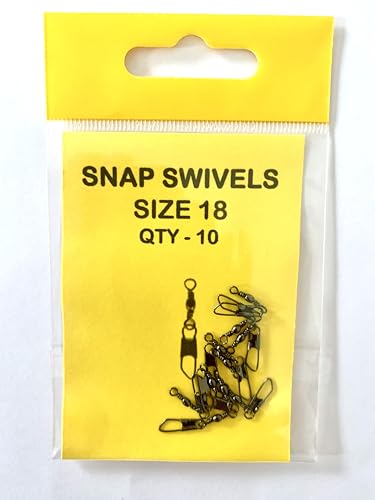 Generic AMERICAN SNAP SWIVELS PACK OF x 10 various sizes 10/12/14/16/18/20 (18)