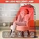 Rotlichtlampe mit Ständer, 660NM & 850NM & 940NM Rotlicht Infrarotlampe mit Timer, 180LEDs Rotlicht Therapie, 4 Köpfe Rotlicht Infrarotlampe