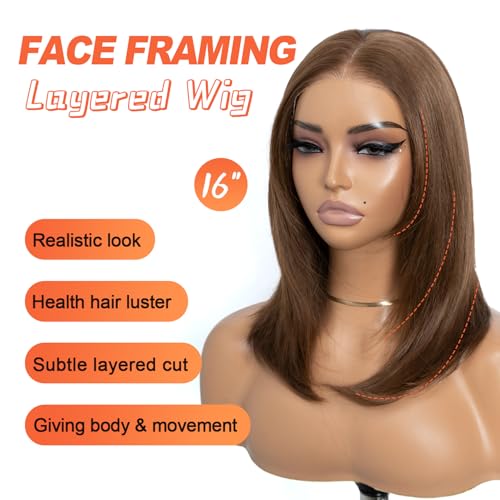 Perruque blonde synthétique 12A sans colle et lace pré-coupée - 3
