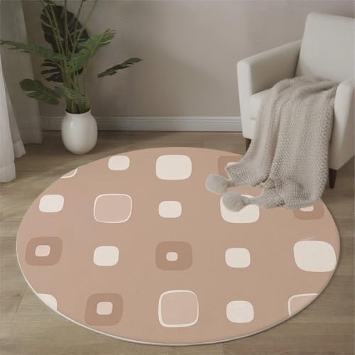 Tapis rond cube bohème fini les glissades avec cette moquette lavable douce - 3