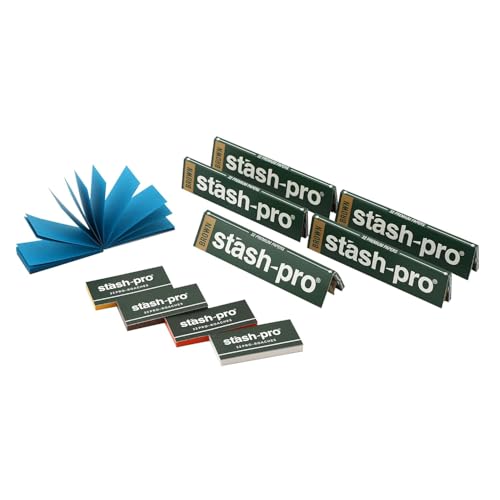 Image of Stash-Pro Combo of 12 Brown Rolling Paper with 10 Colored Roach Book