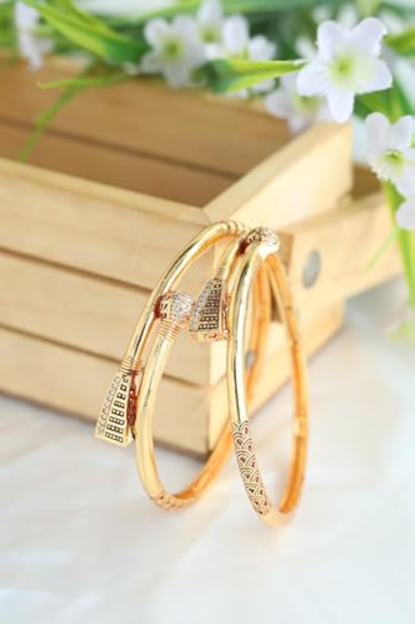 Traditional Plated Bangles Set, Classic Ethnic Jewellery for Weddings