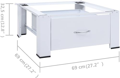 Miniatura 8 de SKM Pedestales para lavadora y secadora con pedestales de cajón para todas las máquinas de lavado y secado estándar, soporta un peso de hasta 220.5