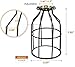 YI LIGHTING - 1-Piece Industrial Vintage Style Metal Lamp Guard Cage for Pendant String Lights and Vintage Lamp Holders Black (1)