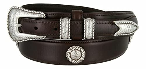 Image of Belts.com Western Buckle Belt Oil Tanned Genuine Leather Ranger Belt 1-3 /8 inch(35mm) Taper to 3 /4 inch(19mm) Wide-Multiple choices