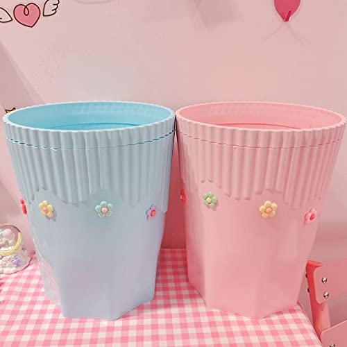 Caneca de basura de plástico sin tapa con anillo de presión miniatura 6