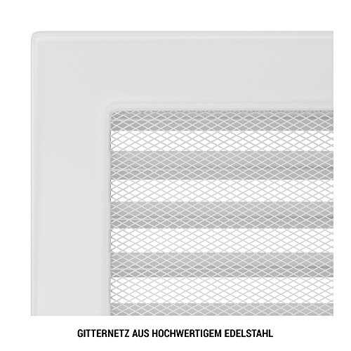 KRATKI ventilation grille fireplace grille 17cm x 17cm graphite with blinds, 17 x 17 cm - Image 4