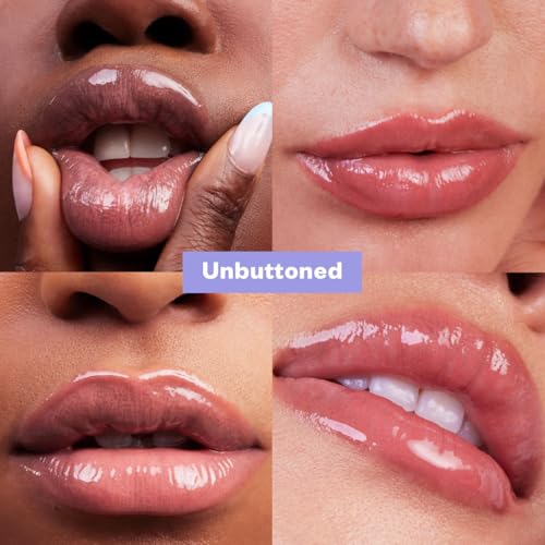 Kosas Wet Lip Oil Gloss - Hydrating Lip Plumping Treatment with Hyaluronic Acid & Peptides, Non-Sticky Finish (Unbuttoned) - Thumbnail 3