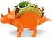 Triceratops Taco Holder - Dinosaur (Holds 2 Tacos!) Incredible Orange Color - for Jurassic & Taco Tuesdays and Parties - Perfect Gift for Taco Lovers - Perfect for Kids AND Adults (GrubKeepers)