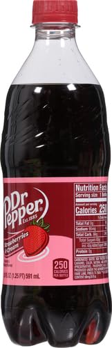 Dr Pepper Strawberries and Cream Soda, 20 fl oz bottle