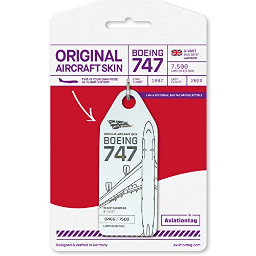 Original Aircraft Skin Tags by Aviationtag (Virgin B747 - White