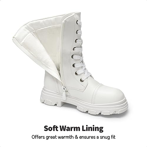 DREAM PAIRS Girls Combat Boots Side Zipper Ankle Booties Toddler/Little Kid/Big Kid2