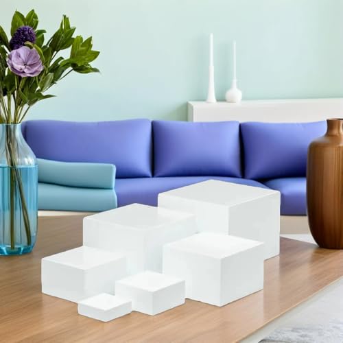 Soportes para Tartas Blancos de plástico en set de 6 piezas para postres 5