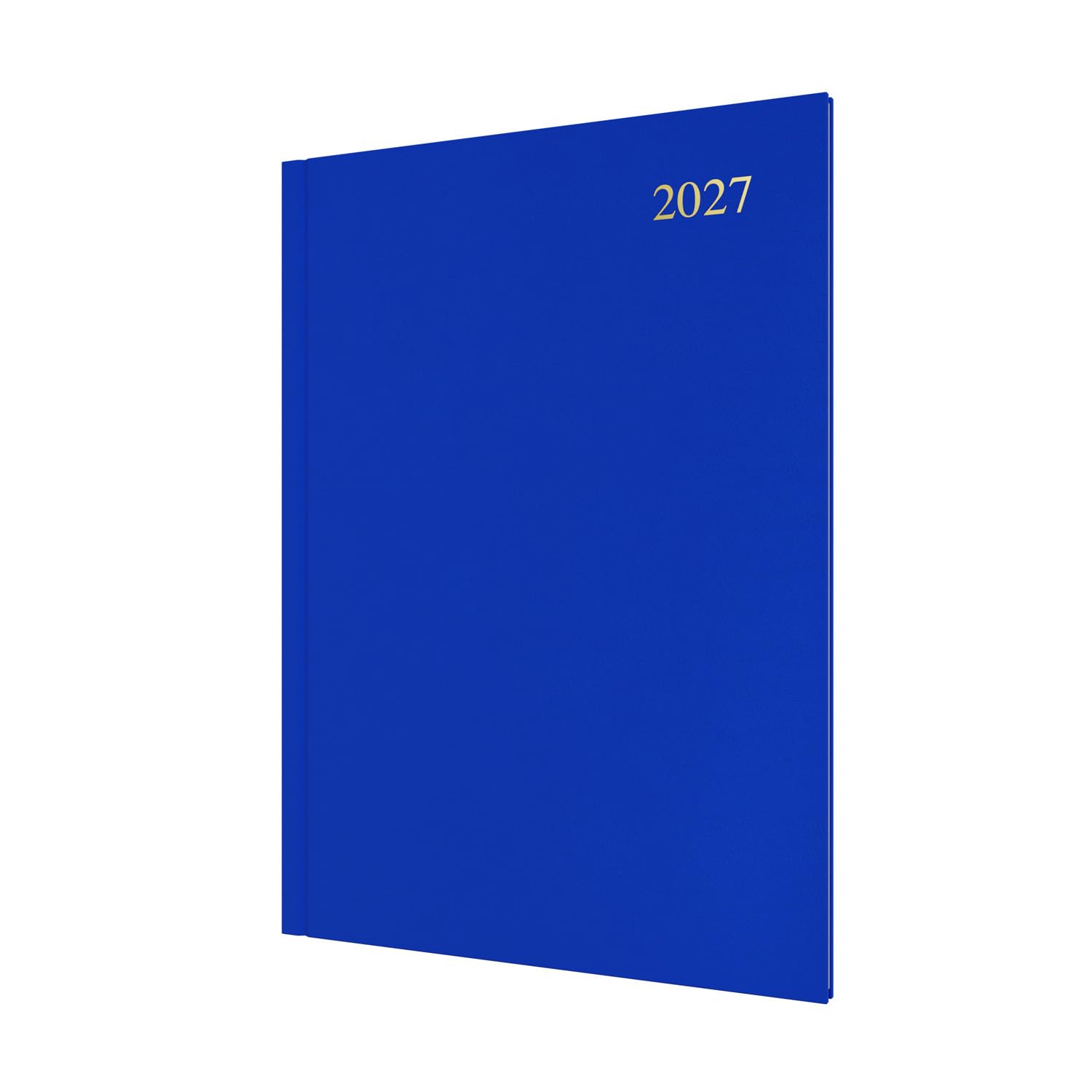 Agenda anual 2027, agenda semanal de 12 meses, tamaño A4, tapa dura en azul, gama esencial Collins Debden (ESSA43.60-27)