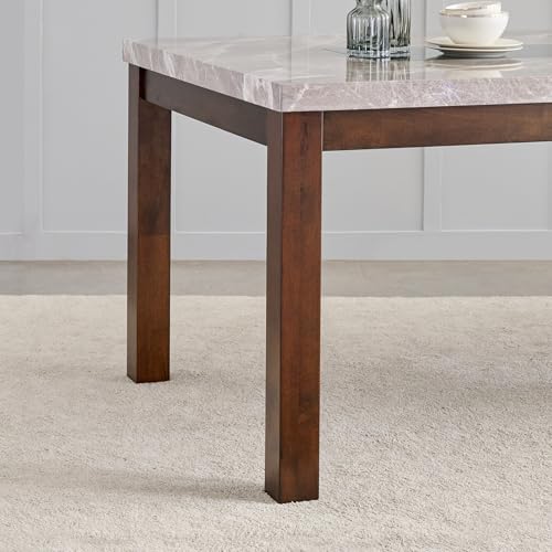 Image of Home Centre | Harmony | Faux Marble Top | 8 Seater Tables | Grey | 1 Year Warranty