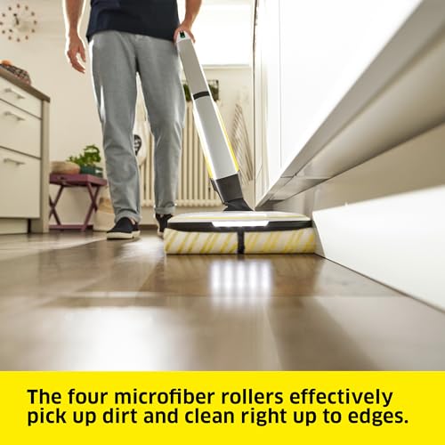 Kärcher FC 7 Electric Floor Cleaner, Cordless Mop, Sanitize Hard Floor Cleaner - Perfect for Laminate, Wood, Tile, LVT, Vinyl & Stone Flooring