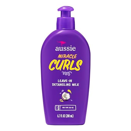 Aussie Miracle Curls with Coconut Oil, Paraben Free Detangling Milk Treatment, 6.7 fl oz