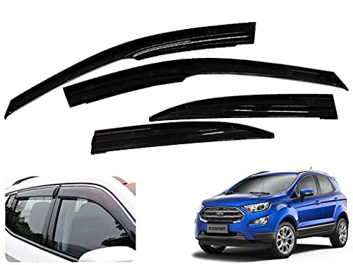 Auto Pearl Car Rain Guards Wind Door Visor Side ||Wind Visor ABS Plastic Deflector ||Perfect As per Window Frame ||for - Ecosport 2018 (Xtra Small, Set of 4)