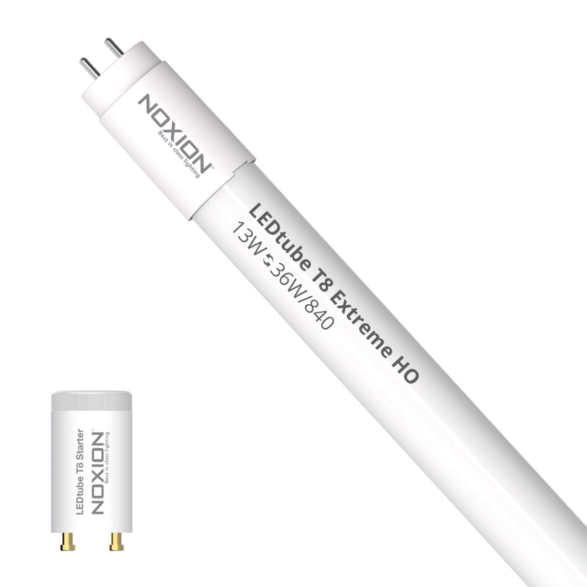 Noxion Tube LED T8 Avant Extreme (EM/​Direct 230V) High Output 13W 2100lm - 840 Blanc Froid | 120cm - Équivalent 36W