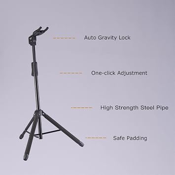 GUITTO Guitar Soundhole Double Pickup for Classic Acoustic Guitar GGP-01 & GGS-06 Universal Portable Adjustable Folding Hanging Guitar Floor Stands