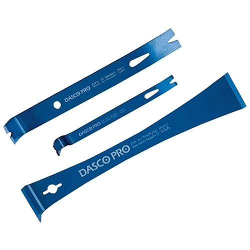 Image of Dasco Pro 3 Piece Small Pry Bar Set, Assembled in USA, Trim and Pull