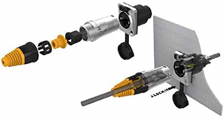 CNLINKO RJ45 Ethernet Industrial Circular Connector, Male Plug & Female Panel Mount Receptacles Socket Jack, Outdoor Waterproof IP67, Metal Case, Fast Data
