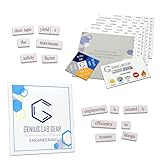 Engineering Word Magnets Kit - Funny Nerdy Poetry Set for College to PhD & Professional Engineers - Ideal Cool Geek Gifts Office Refrigerator-Magnetic White Board - Perfect for STEM Students & Adults
