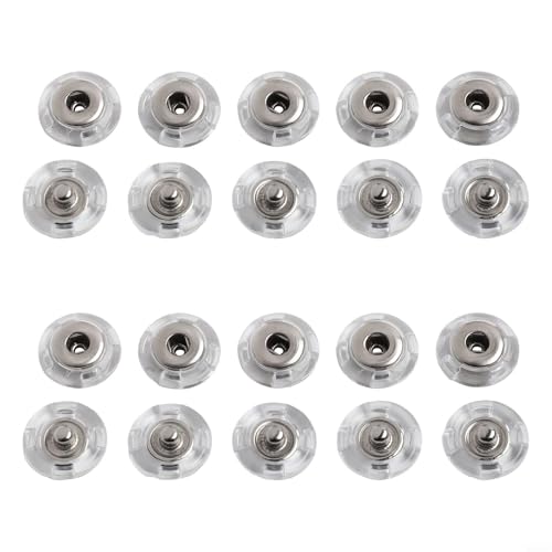 Boutons pression ronds invisibles en plastique pour vêtements, fermetures à boutons transparents, taille réglable, connecteurs transparents (24 L = 15 mm)