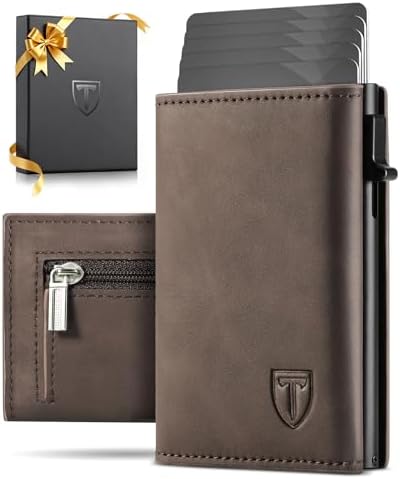 Carteras para Hombre Bloqueo RFID, Tarjetero Hombre Cierre Magnét...