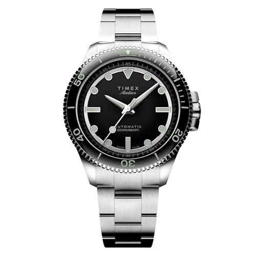 Image of TIMEX Atelier Black Round Dial Mechanical Automatic Men's Watch - TW2Y725004A