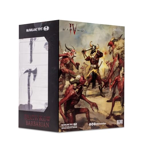 McFarlane Diablo IV Collection Barbaro Sculpture Video Game Figure 15 cm with Accessories and a Secret Toy Weapon - Image 3