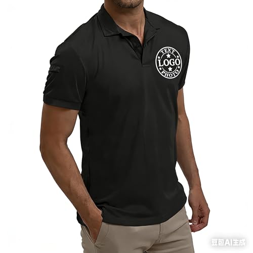 Polos personalizados para hombres y mujeres Diseña tu camisa de golf de trabajo ligera personalizada con texto, foto y logo miniatura 2