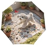 Photo Gallery minigarden ombrello da viaggio per cani, compatto, robusto, antivento, parasole, protezione uv, automatico, portatile, con stampa a forma di barboncino per arti marziali, per la pioggia Photo Gallery minigarden ombrello da viaggio per cani, compatto, robusto, antivento, parasole, protezione uv, automatico, portatile, con stampa a forma di barboncino per arti marziali, per la pioggia