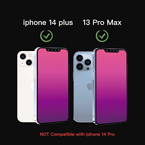 Image of Privacy Screen Protector for iPhone 14 Plus /13 Pro Max Tempered Glass [2 Pack] Gradient Anti Spy Private Film Accessories Anti Blue Light 9H Hardness Easy Installation Bubble Free [6.7inch]
