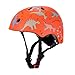 XIAPIA Casque Enfant 2-5 Ans garçons et Filles, Casque de vélo réglable, Casque de Patineur pour Enfants, Articles de Sport légers et Robustes, diamètre 51-54 cm (Dinosaure Orange)