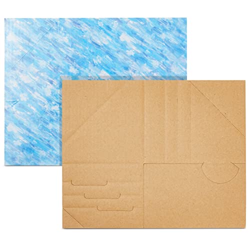 100 Pack Blue Picture Frame Corner Protectors For Shipping Art, Adjustable Cardboard Edges For Moving (Fits 1", 1.5", 2.2" Frames) #TOP3