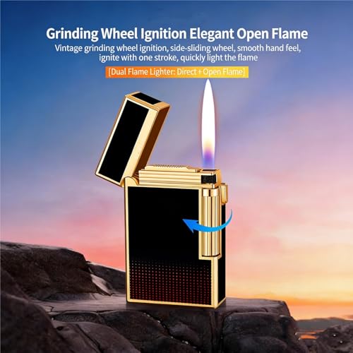 Encendedor metálico a prueba de viento de doble llama miniatura 2
