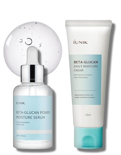 IUNIK Beta Glucan Daily Moisture Cream Beta-Glucan Power Deep Moisture Serum Intense Hydration...