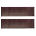 mDesign Long Bamboo Rectangular Spa Bath Mat/Runner Rug with Fabric Trim - Water Resistant - for Bathroom Vanity, Bathtub/Shower, Entryway - Environmentally Friendly, 60" x 21" - 2 Pack - Mocha Brown