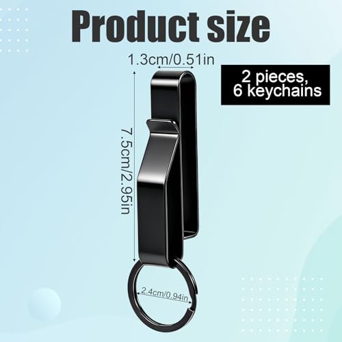 Image of SAVITA Duty Belt Key Holder, Fast Release Steel Tactical Key Holder Clip with Key Rings Fits Belts for Police Firefighters