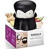OTOTO Gracula Garlic Crusher, Garlic Peeler, Also for Ginger, Nuts, Chili, Herbs – Twist Top Mincer & Easy Squeeze Manual Press Peeler, Goth Gifts