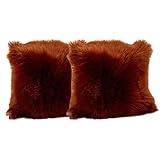 Lifup Pack of 2 Faux Fur Throw Pillow Covers,...