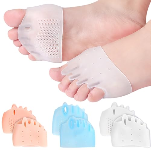 XFSRG Separador Dedos Pie de Silicona Corrector de Juanetes para Alivio del Dolor Metatarsiano Almohadillas para Pies de Gel Corrector Dedos Pies