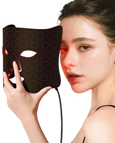 FOLOKE LED Light Therapy Mask Skin Care Mask, LED Red Light Therapy 630nm & 830nm Wavelength for Home Use, Body Beauty Machine for Care at Home (White) (blue)