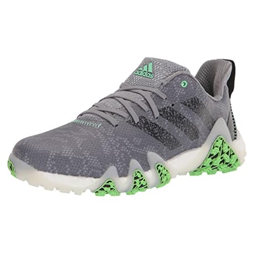 adidas Men's CODECHAOS 22 Golf Shoe, Grey Three/Core Black/Beam Green, 12