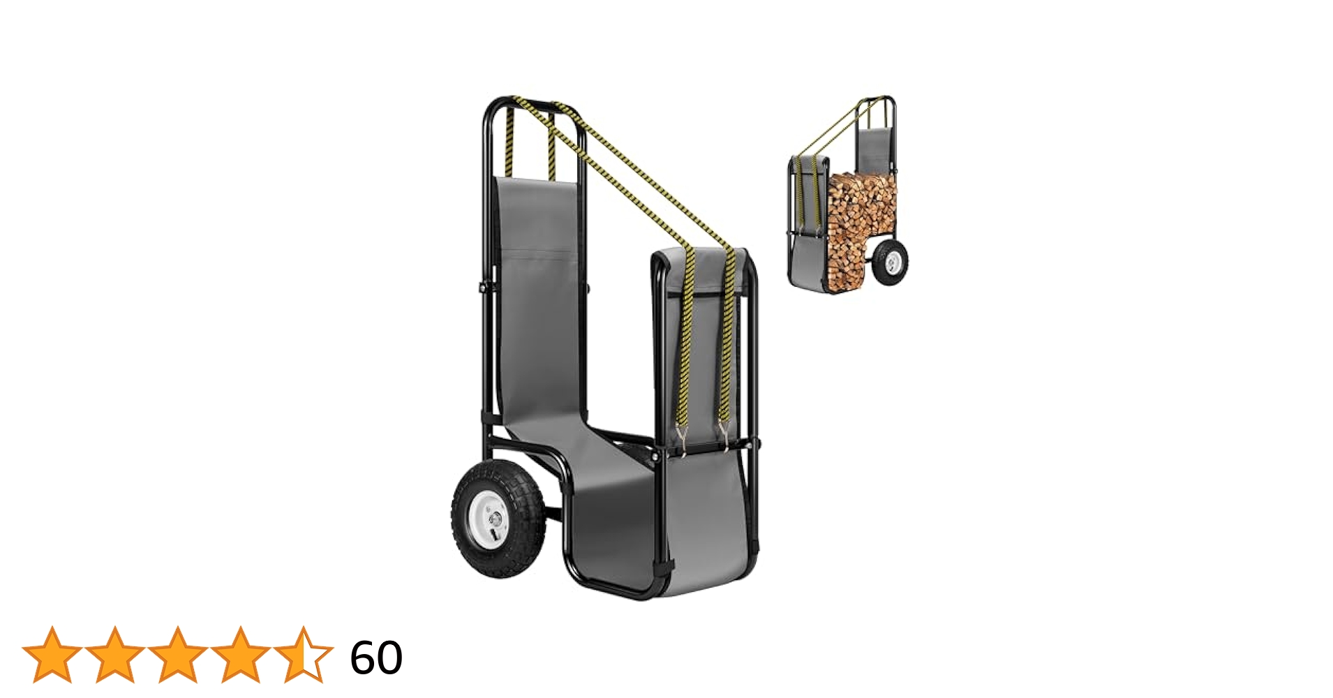 新品 Wood Pole 1800 ブラウン 2セット 収納袋付き Amazon.com: VIVOHOME Firewood Log Cart Carrier with Rubber